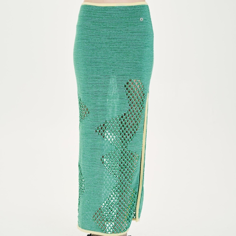 Elegant Green Maxi Skirt PH5